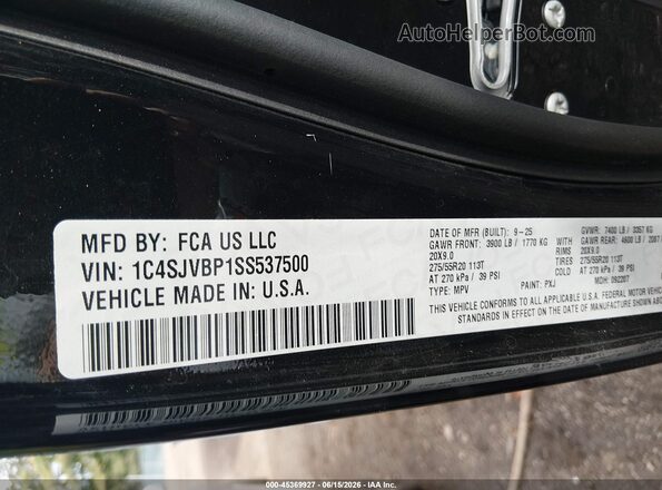 1C4SJVBP1SS537500 2025 JEEP WAGONEER Black 