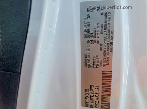 1C6HJTAG1PL547727 2023 JEEP GLADIATOR Белый Вид подкапотного пространства