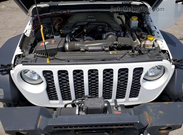 1C6HJTAG2LL113231 2020 JEEP GLADIATOR White Widok wnętrza z tyłu