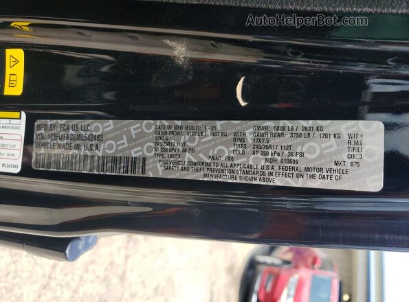 1C6HJTAG2ML542483 2021 JEEP GLADIATOR Black Engine compartment view