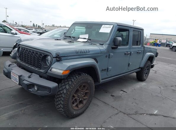 1C6HJTAG2RL128420 2024 JEEP GLADIATOR Gray Առջևի ձախ երեք քառորդ տեսարան