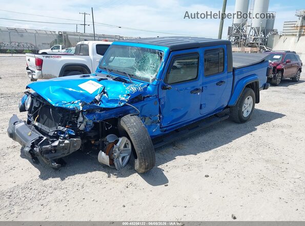 1C6HJTAG3PL516611 2023 JEEP GLADIATOR Blue Առջևի ձախ երեք քառորդ տեսարան
