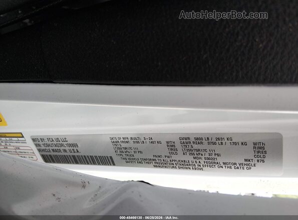 1C6HJTAG3RL108869 2024 JEEP GLADIATOR White Widok komory silnika