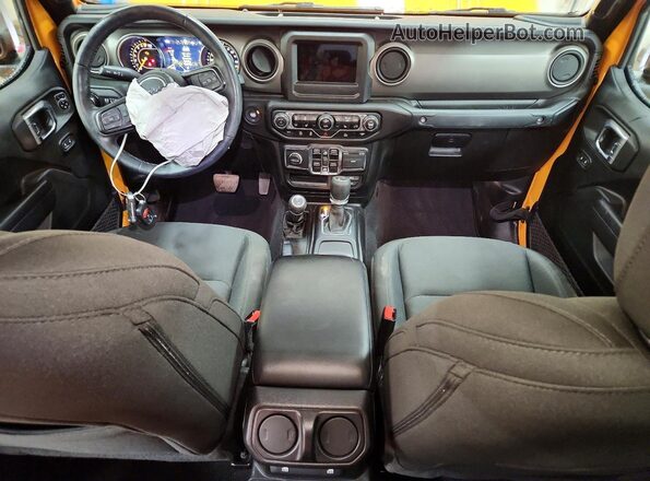 1C6HJTAG5ML559066 2021 JEEP GLADIATOR Orange Dashboard view