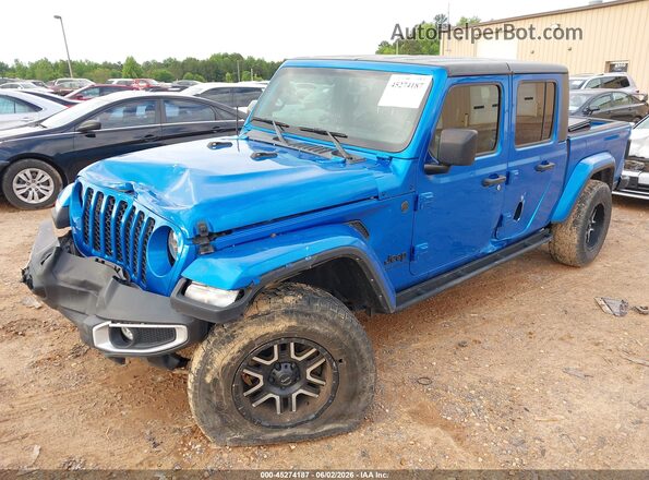 1C6HJTAG7PL565276 2023 JEEP GLADIATOR Blue წინა მარცხენა ხედი სამი მეოთხედიდან