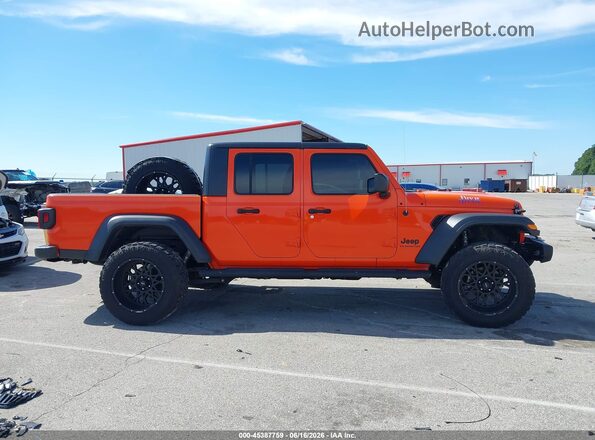 1C6HJTAG8LL150896 2020 JEEP GLADIATOR Orange Widok wnętrza z tyłu