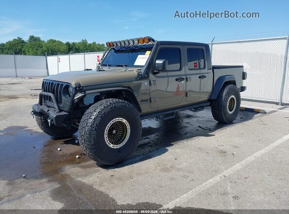 1C6HJTAG8LL160795 2020 JEEP GLADIATOR Green Առջևի ձախ երեք քառորդ տեսարան