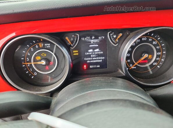 1C6HJTAG8LL164782 2020 JEEP GLADIATOR Black Вид щитка приладів