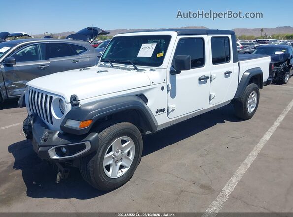 1C6HJTAG9PL523840 2023 JEEP GLADIATOR White Առջևի ձախ երեք քառորդ տեսարան