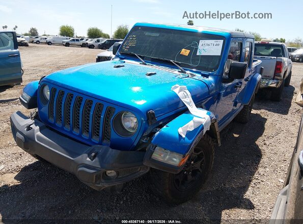 1C6HJTAGXML513779 2021 JEEP GLADIATOR Синий Передняя левая четверть