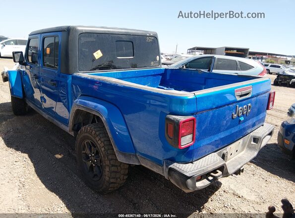 1C6HJTAGXML513779 2021 JEEP GLADIATOR Синий Задняя левая четверть