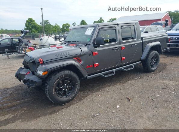 1C6HJTAGXML517296 2021 JEEP GLADIATOR Gray წინა მარცხენა ხედი სამი მეოთხედიდან