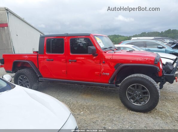 1C6HJTFG0LL103449 2020 JEEP GLADIATOR Red Widok wnętrza z tyłu
