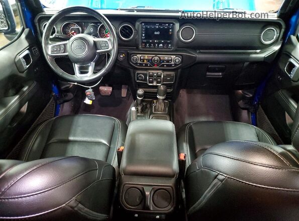 1C6HJTFG4ML574599 2021 JEEP GLADIATOR Синий Вид панели приборов