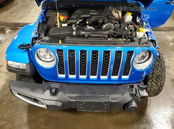 1C6HJTFG4ML574599 2021 JEEP GLADIATOR Синий Вид задней части салона