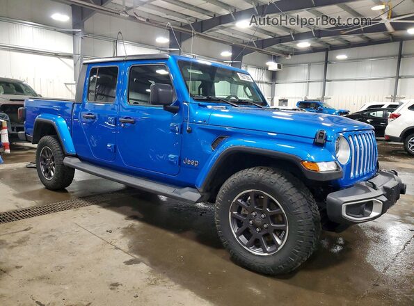 1C6HJTFG4ML574599 2021 JEEP GLADIATOR Синий Передняя правая четверть