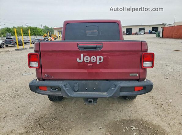 1C6HJTFG4ML602773 2021 JEEP GLADIATOR Maroon Rear view