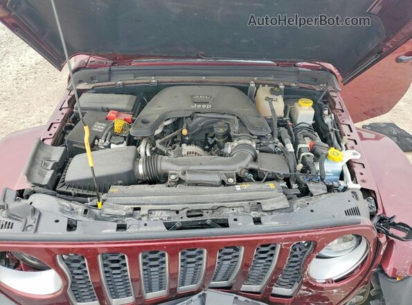 1C6HJTFG4ML602773 2021 JEEP GLADIATOR Maroon Rear interior view