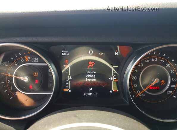 1C6HJTFG4ML602773 2021 JEEP GLADIATOR Maroon Instrument cluster view
