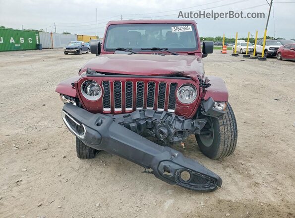 1C6HJTFG4ML602773 2021 JEEP GLADIATOR Maroon Front view
