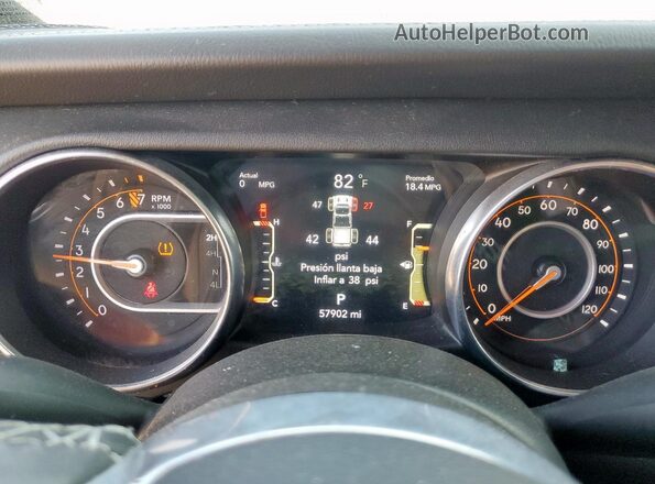 1C6HJTFG5ML590097 2021 JEEP GLADIATOR Gray ხელსაწყოთა პანელის ხედი