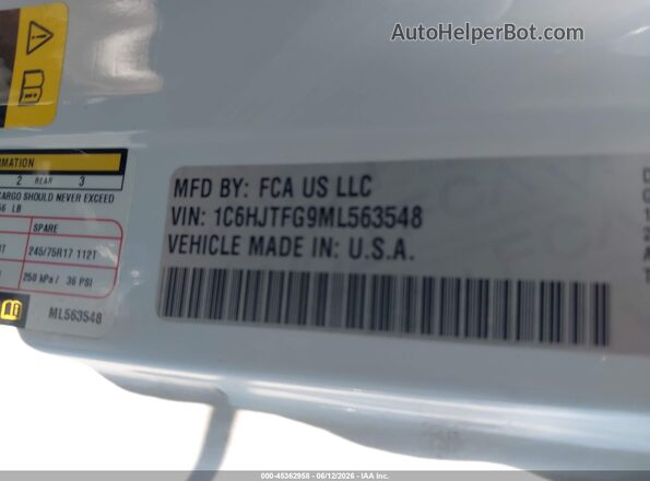 1C6HJTFG9ML563548 2021 JEEP GLADIATOR White 
