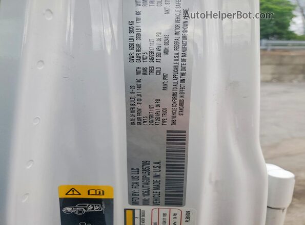 1C6JJTAG0PL585709 2023 JEEP GLADIATOR White VIN sticker view