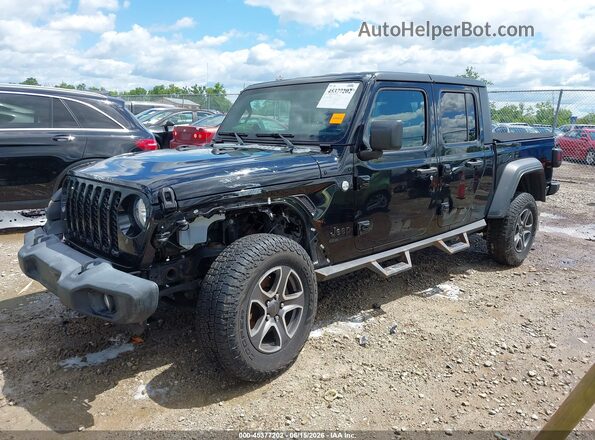 1C6JJTAG1ML511579 2021 JEEP GLADIATOR Black Առջևի ձախ երեք քառորդ տեսարան