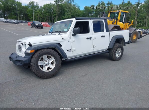 1C6JJTAG9LL124633 2020 JEEP GLADIATOR White Առջևի ձախ երեք քառորդ տեսարան