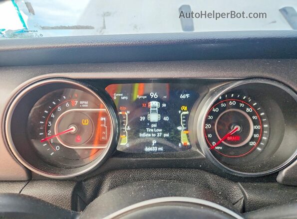 1C6JJTEG3ML583684 2021 JEEP GLADIATOR White Vista del cuadro de instrumentos