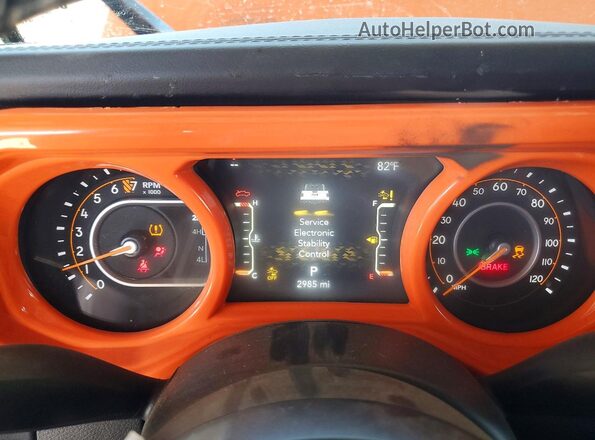 1C6RJTAG4SL527047 2025 JEEP GLADIATOR Orange Instrument cluster view