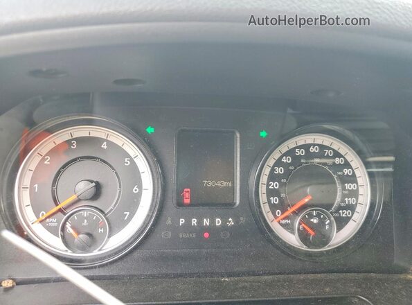 1C6RR6FG2LS144430 2020 RAM 1500 Red Instrument cluster view