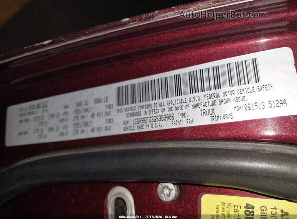 1C6RR6FG3GS383006 2016 RAM 1500 Red Շարժիչի բաժամունքի տեսք