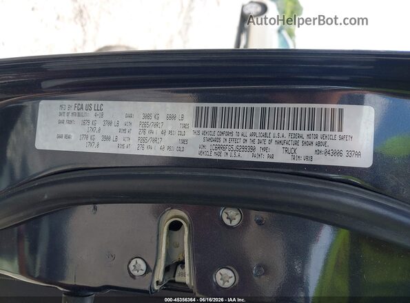 1C6RR6FG5JS299390 2018 RAM 1500 Gray Engine compartment view