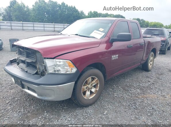 1C6RR6FG8JS195461 2018 RAM 1500 Maroon წინა მარცხენა ხედი სამი მეოთხედიდან