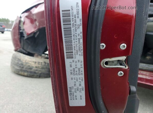 1C6RR6KGXJS304606 2018 RAM 1500 Burgundy VIN կոդի պիտակի տեսք