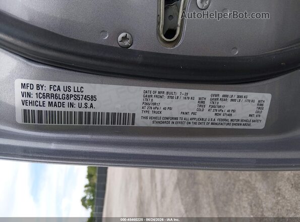 1C6RR6LG8PS574585 2023 RAM 1500 CLASSIC Gray Вид підкапотного простору