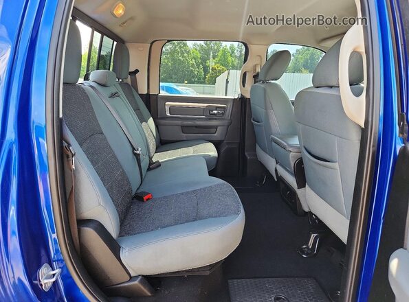 1C6RR6LT4KS585573 2019 RAM 1500 Blue Rear seats view