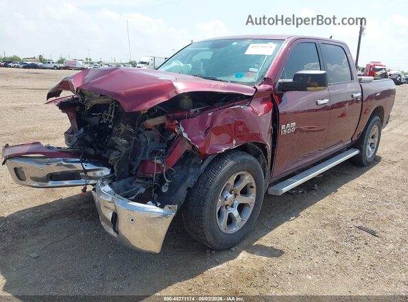 1C6RR6LT7HS533010 2017 RAM 1500 Maroon Առջևի ձախ երեք քառորդ տեսարան