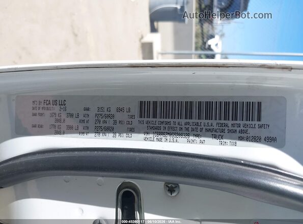 1C6RR6ZM0GS208326 2016 RAM 1500 White 