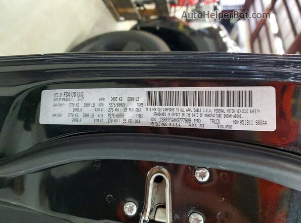 1C6RR7FG0HS777909 2017 RAM 1500 Black 