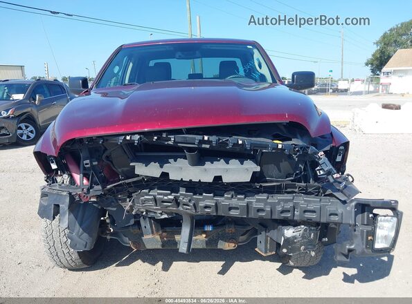 1C6RR7FG4JS260795 2018 RAM 1500 Red Instrument cluster view