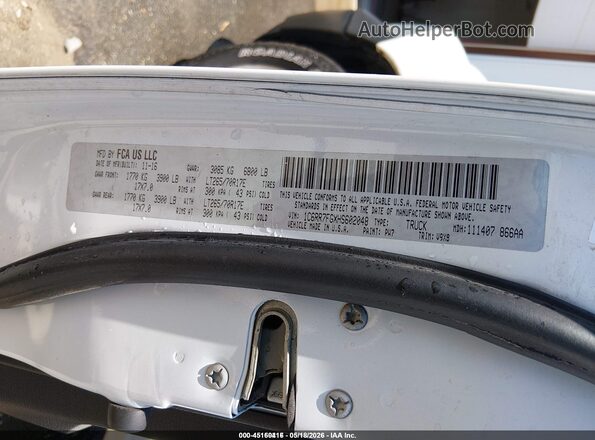 1C6RR7FGXHS602048 2017 RAM 1500 White Շարժիչի բաժամունքի տեսք