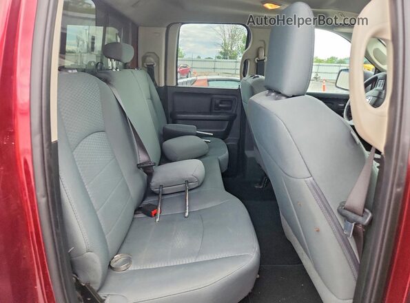 1C6RR7FGXHS845374 2017 RAM 1500 Maroon Rear seats view