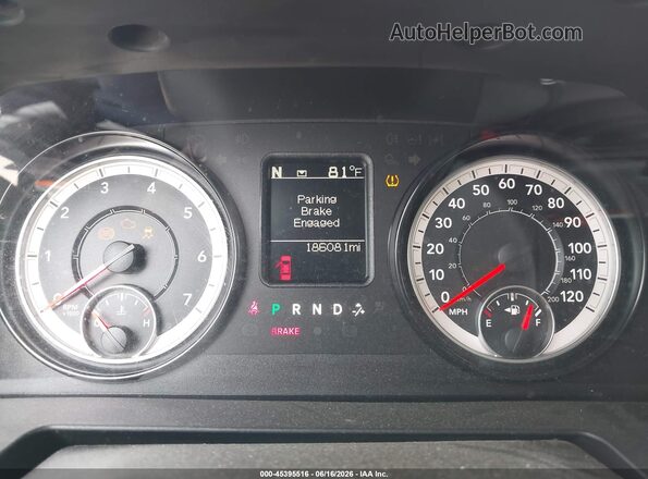 1C6RR7FT0GS282220 2016 RAM 1500 Black უკანა სავარძლების ხედი