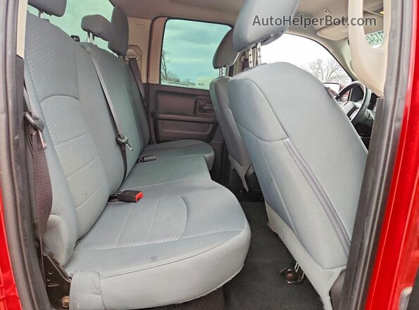 1C6RR7FT1HS692574 2017 RAM 1500 Red Rear seats view