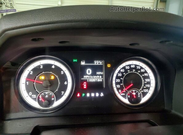 1C6RR7FT9GS402113 2016 RAM 1500 Black Instrument cluster view
