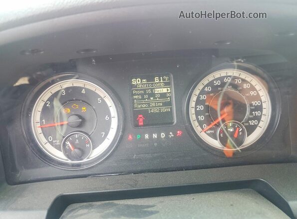 1C6RR7GG0GS245492 2016 RAM 1500 Red ხელსაწყოთა პანელის ხედი
