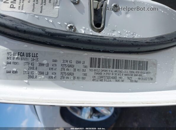 1C6RR7GT5GS146065 2016 RAM 1500 White Engine compartment view