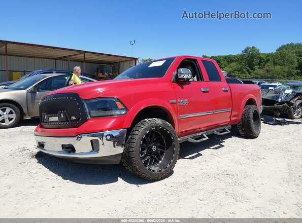 1C6RR7JT2GS123240 2016 RAM 1500 Red Առջևի ձախ երեք քառորդ տեսարան